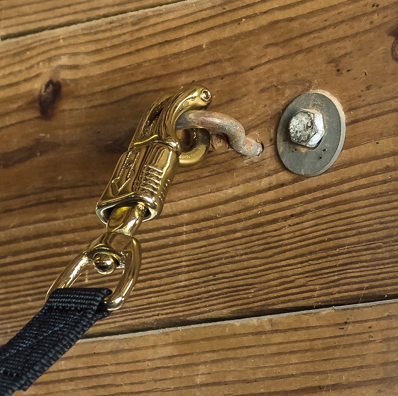 Intrepid International Tie Safe Adjustable Cross Tie, Nylon Horse Crossties for Horses, Stall Accessories, Attach to Halter, Brass Panic Snap, for Stall, Trailer Accessories, 48-62" - Image 5